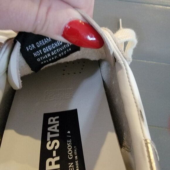 Golden Goose Women's White Leather Super-Star Low-top Sneakers Size 41 - Picture 14 of 17